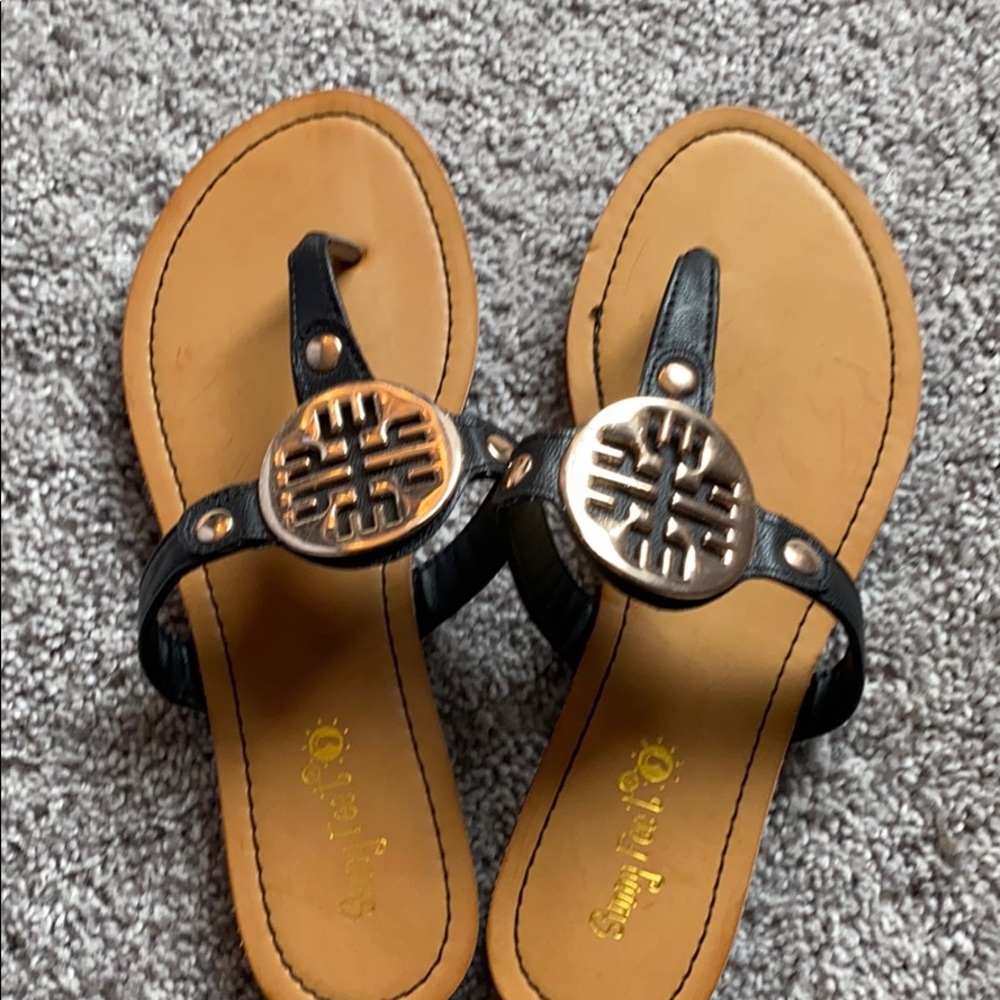 Sunny Feet thong decal sandals